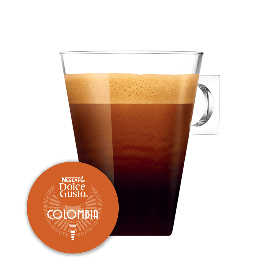 Capsule met kop koffie NESCAFÉ Dolce Gusto Absolute Origins Colombia Bio 12 Capsules