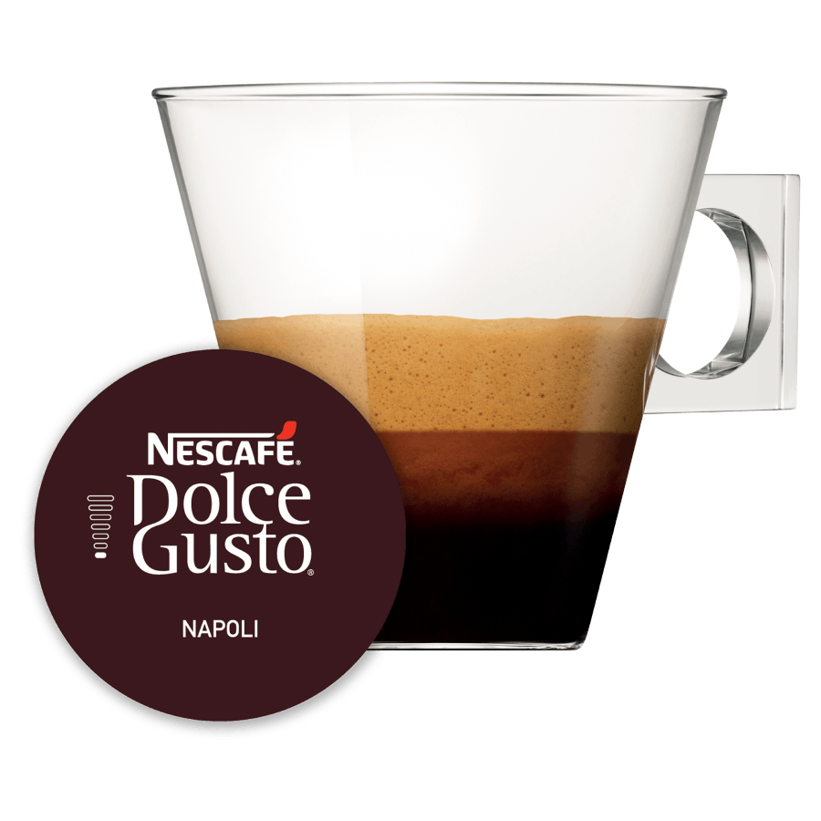 Capsule met kop koffie NESCAFÉ Dolce Gusto Ristretto Napoli 16 Capsules