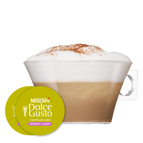 Capsule met kop koffie NESCAFÉ Dolce Gusto Cappuccino Skinny 16 Capsules