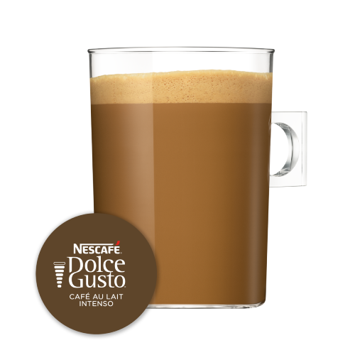 Capsule met kop koffie NESCAFÉ Dolce Gusto Café Au Lait Intenso 16 Capsules