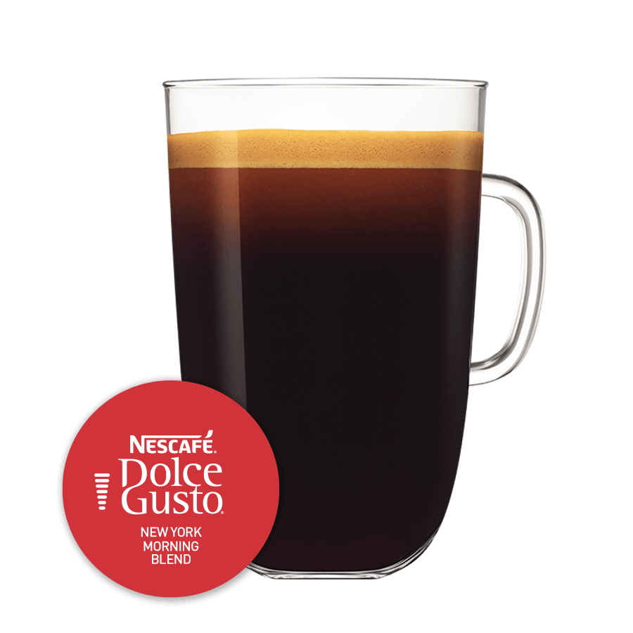 Capsule met kop koffie NESCAFÉ Dolce Gusto New York Morning Blend 18 Capsules