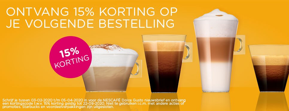 Ontvang 15% korting op je volgende bestelling